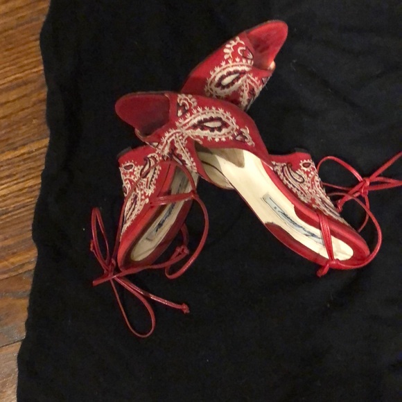 Brian Atwood Shoes - BRIAN ATWOOD Beautiful Bandana Wedges.